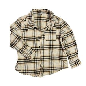 Old Navy Cream and Black Button Down Shirt